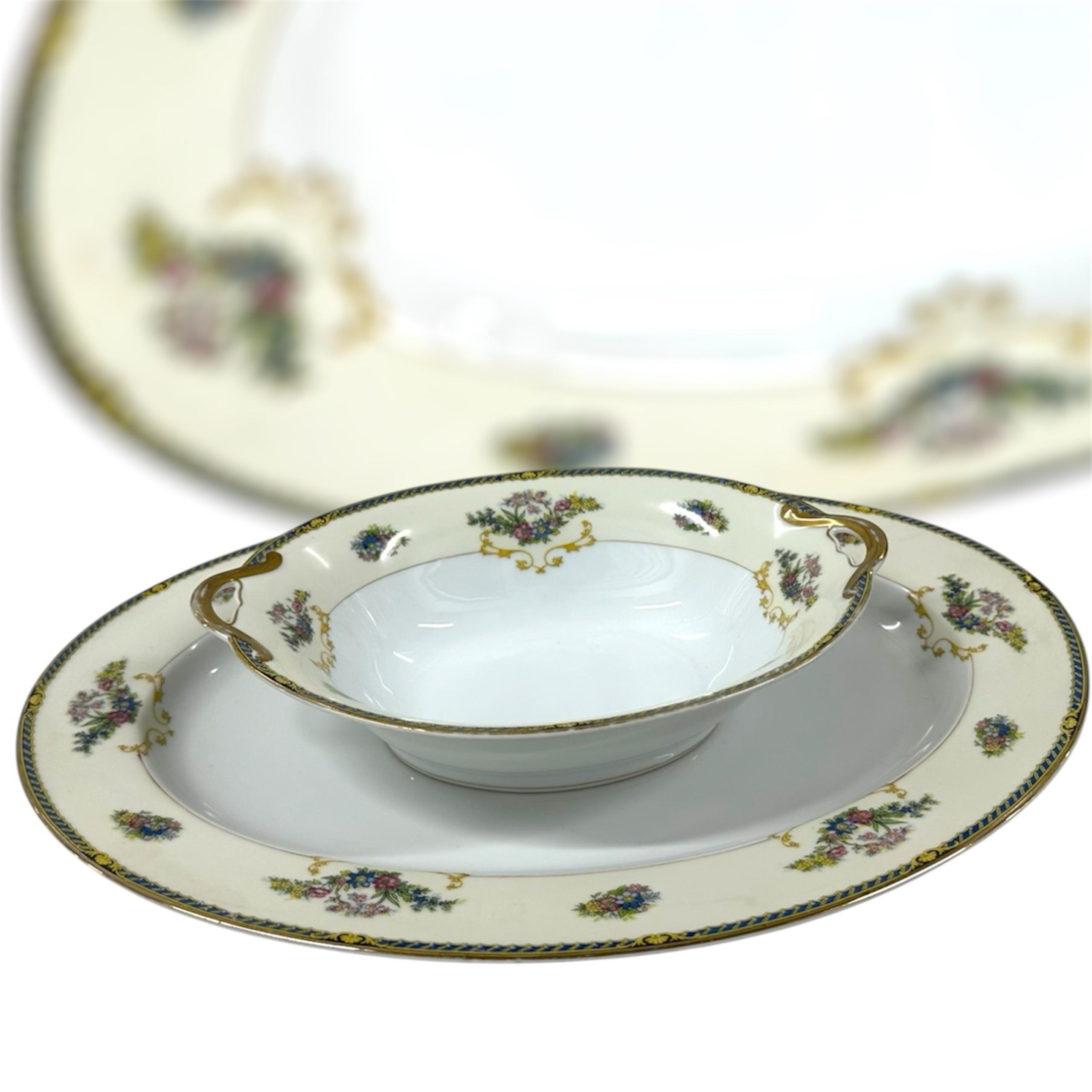 Vintage Noritake Japan “Romance” Collection Oval Serving Platter And Bowl Set