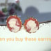 Charming 14K cameo earrings