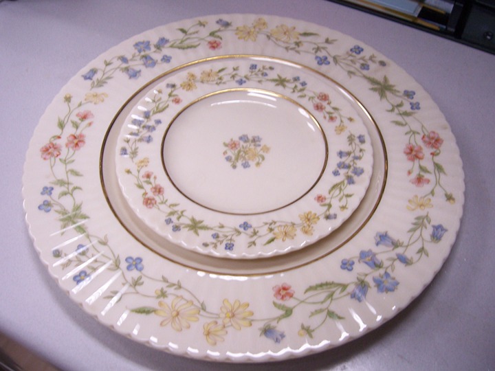 Dinner Plate w/ Bread & Butter Plate - Spring Bouquet by Lenox