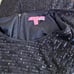 LDT Sequin Mini Dress Long Sleeve Front Twist Black Size 14