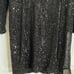 LDT Sequin Mini Dress Long Sleeve Front Twist Black Size 14