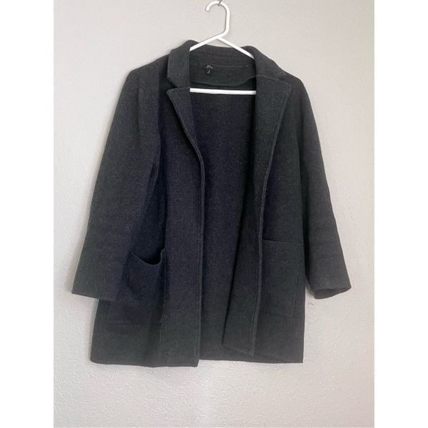 J. Crew Merino Wool blend M Open Front Sweater Blazer Contemporary Minimalist