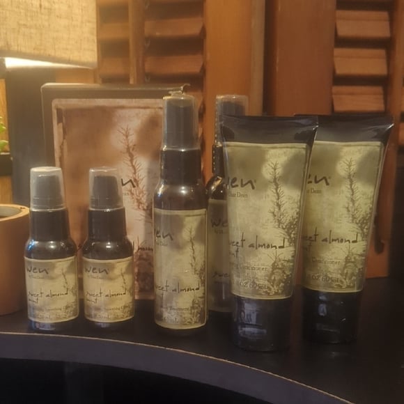 Wen Sweet Almond Mint Travel Size Kit Cleansing Conditioner Mist Gloss Lot Of 6