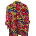 Vintage Rosey Tomato Bright Spring Floral Open Front Cardigan Size 40 / 20
