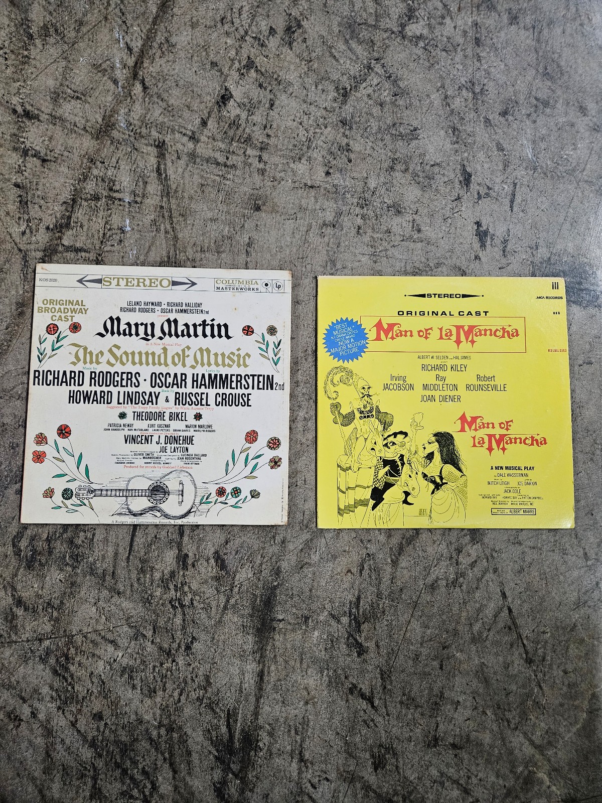 Sound Of Music Original Broadway Cast & Man Of La Mancha Original Cast LP's Lot