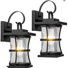 Frelii 2-Pack Outdoor Wall Lights
