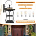 Frelii 2-Pack Outdoor Wall Lights