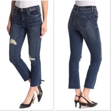 Blank NYC The Bowery Cropped Bootcut Jeans size 25 0