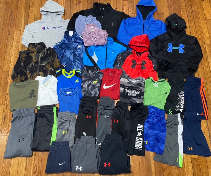 Nike Boys Size 7 Youth Small 5/6 7/8 Under online Armour Adidas 33PC LOT