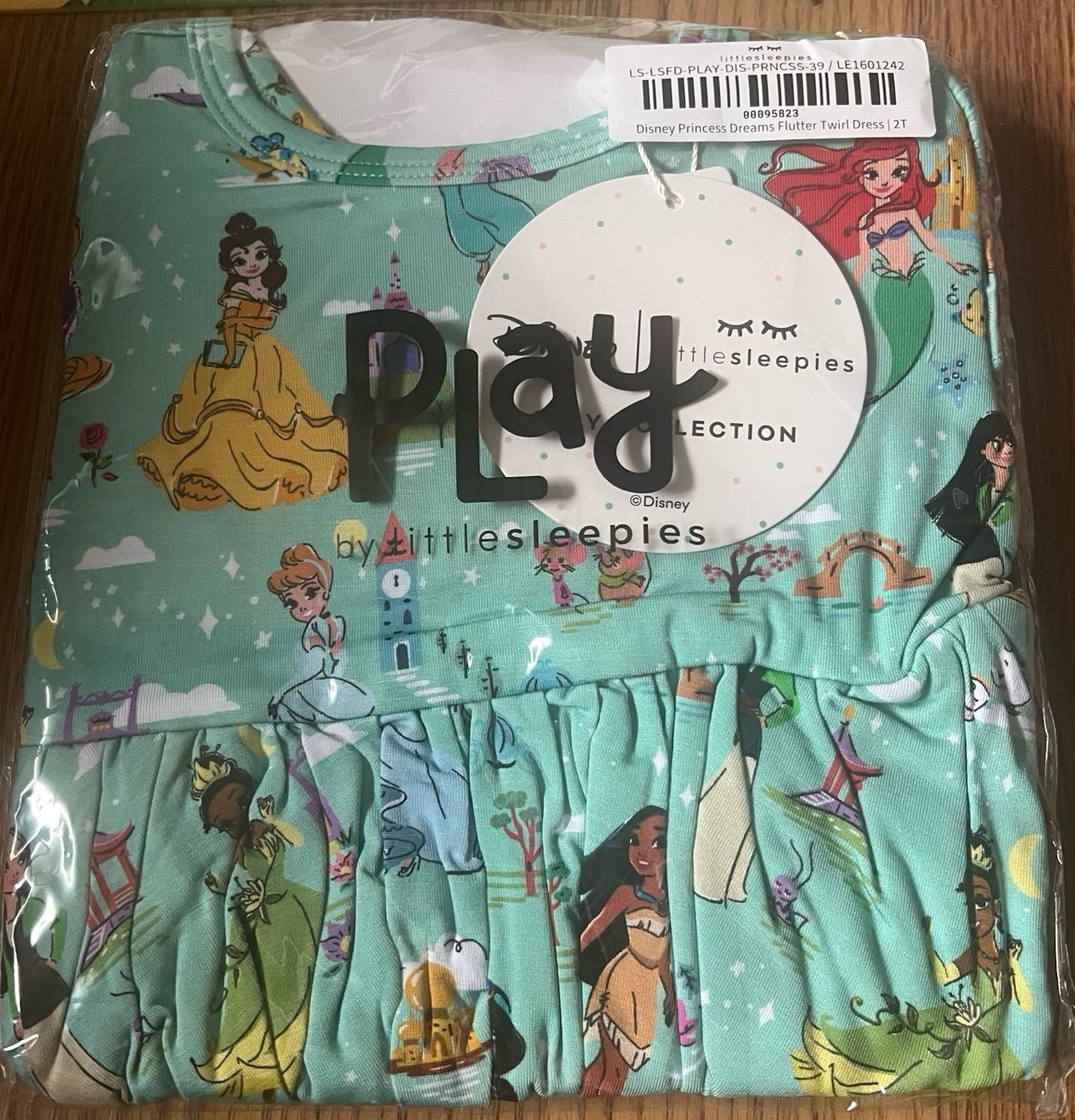 New little sleepies Disney princess dreams flutter twirl dress 2t