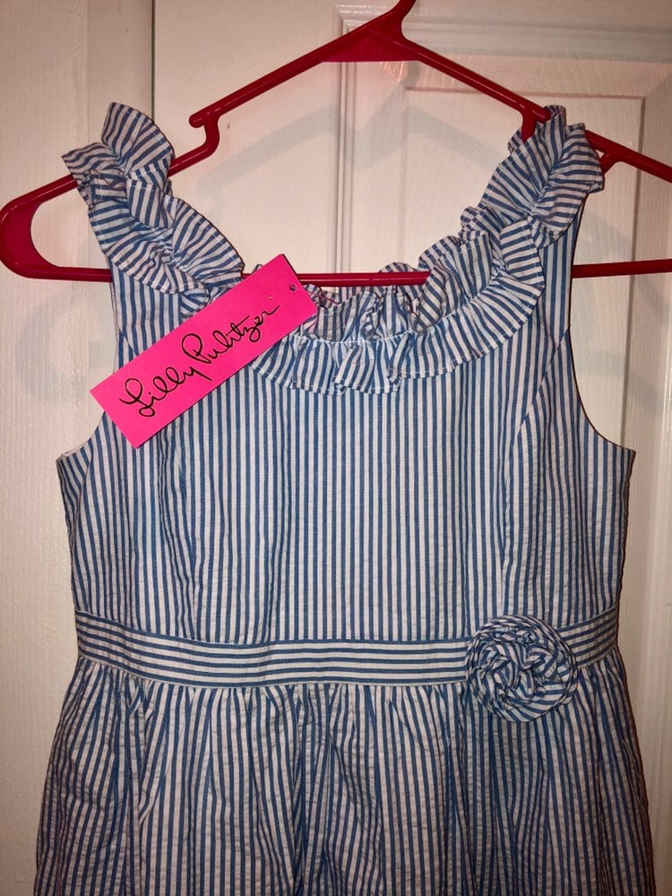 Lilly Pulitzer girl's coastal blue seers