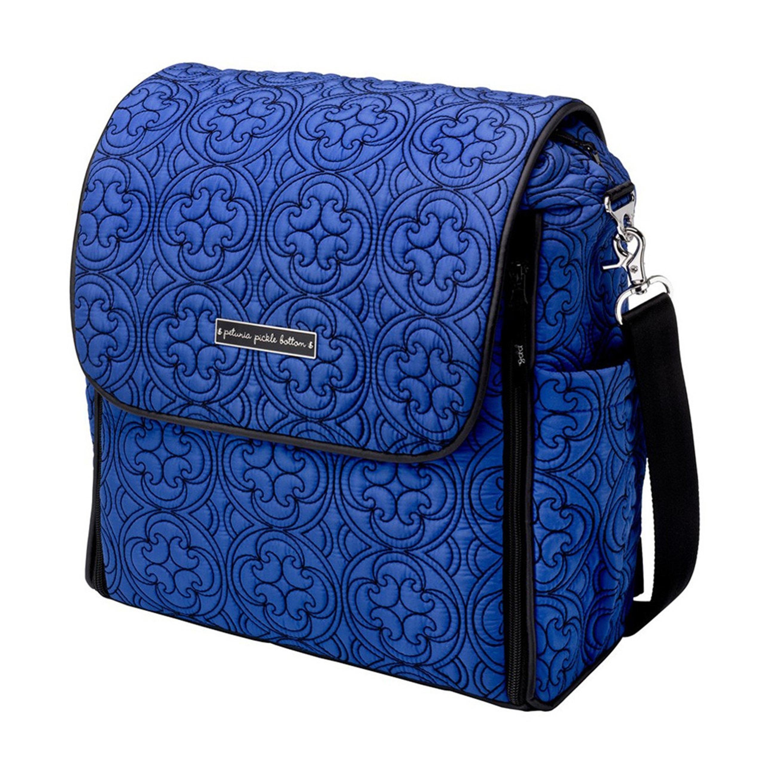 Petunia Pickle Bottom Westminster Stop Backpack Diaper Bag Quilted Blue Baby