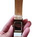 Heidi Daus B8956 Genuine Leather Croco Band Mother of Pearl Gold Watch