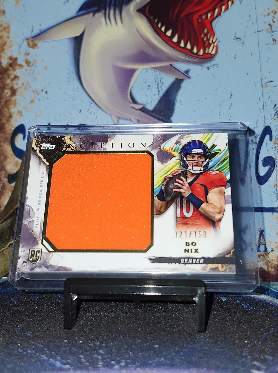 Bo Nix 24' Topps Inception Rookie Jumbo Relic Player Worn Patch RC /150