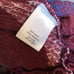 Francesca Robin Ruffle Hem Ruana Plaid Burgundy Blue White Wrap