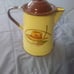 MONTERREY WESTERN WARE vintage colletible enamelware coffee pot rare 2 cloud