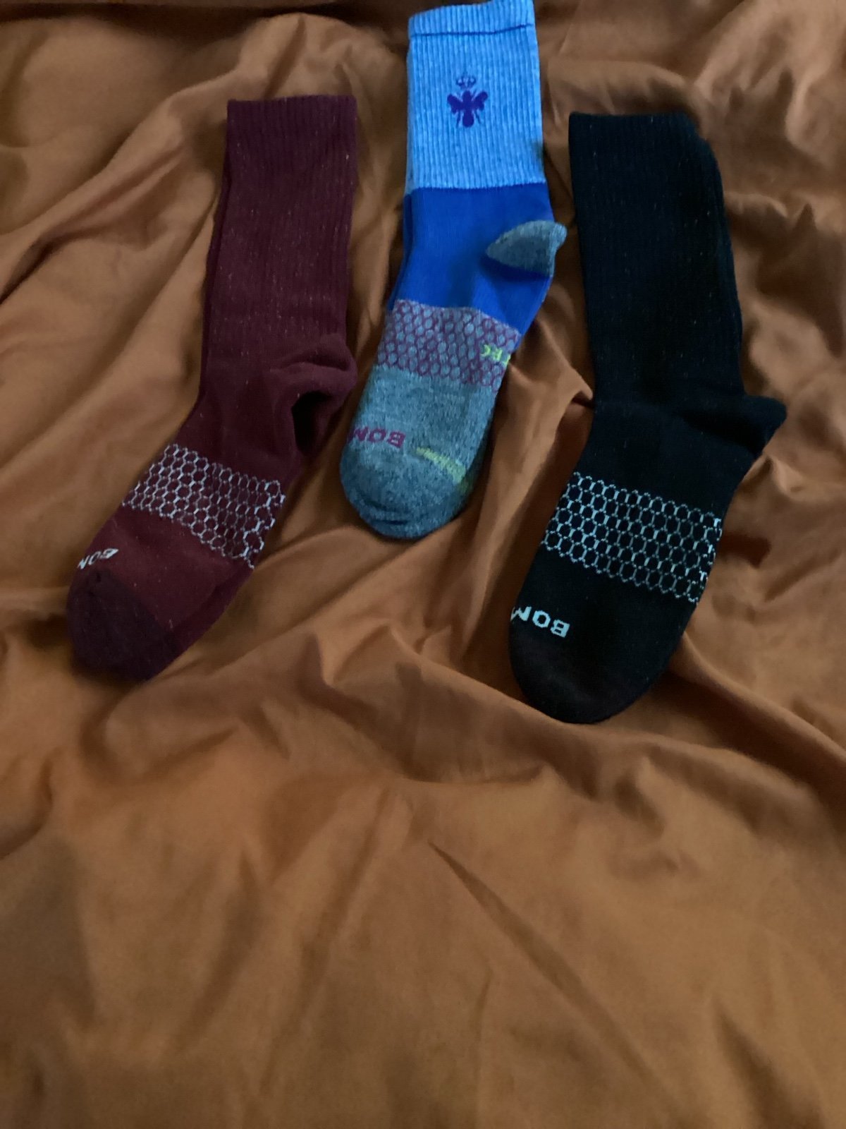 3 pair mid-calf BOMBAS socks (B)