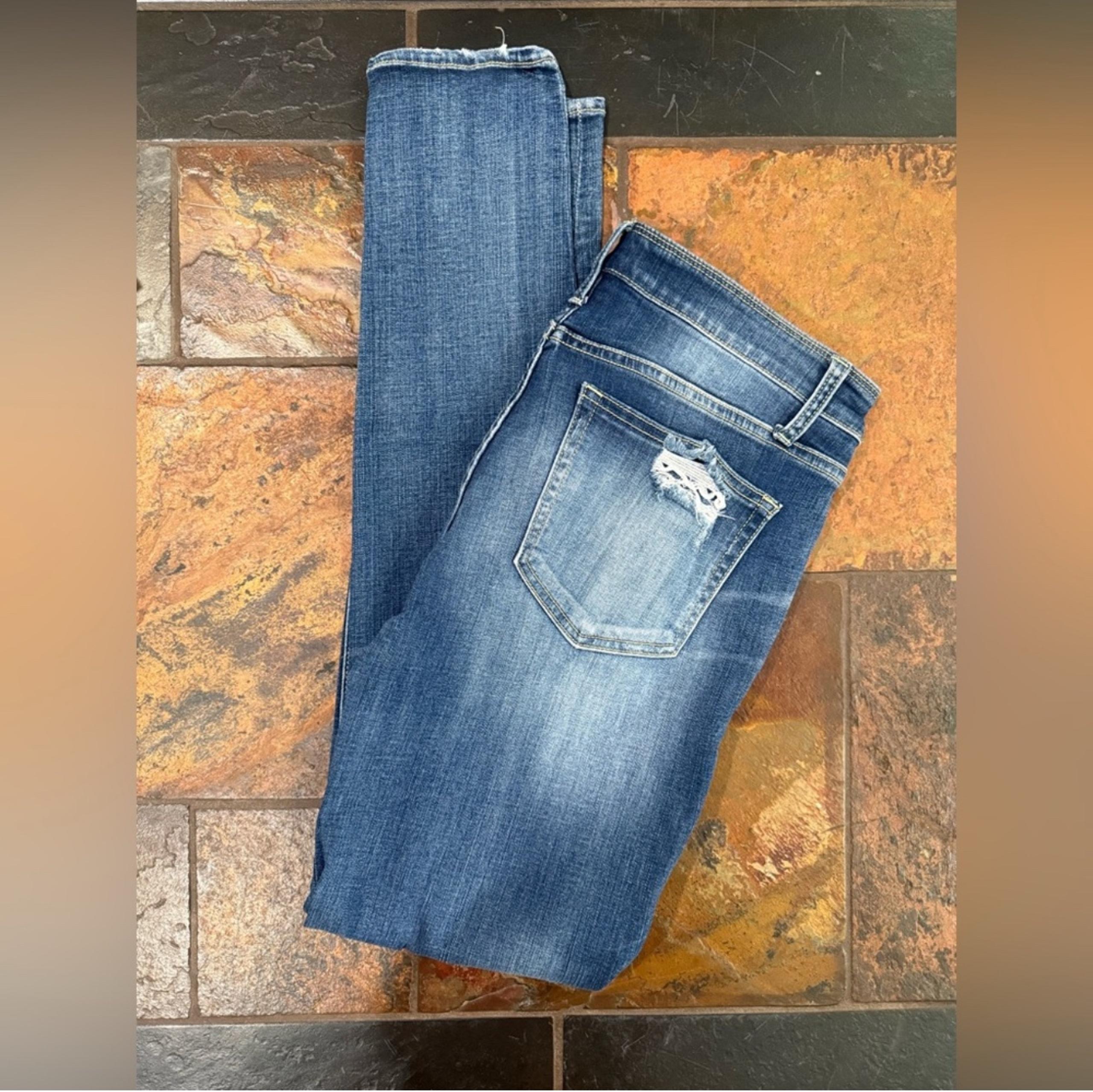 Daytrip Blue Virgo Skinny Jeans with Distressed Detailing