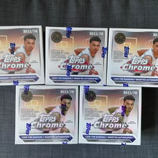 2023-24 Topps Chrome Basketball Trading Card NBA Monster Box LOT OF 5 FAST SHIP!
