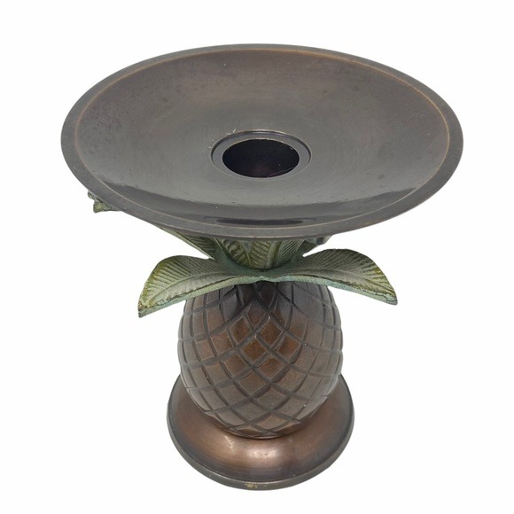 Brass Pineapple Candle Stick Holder.
