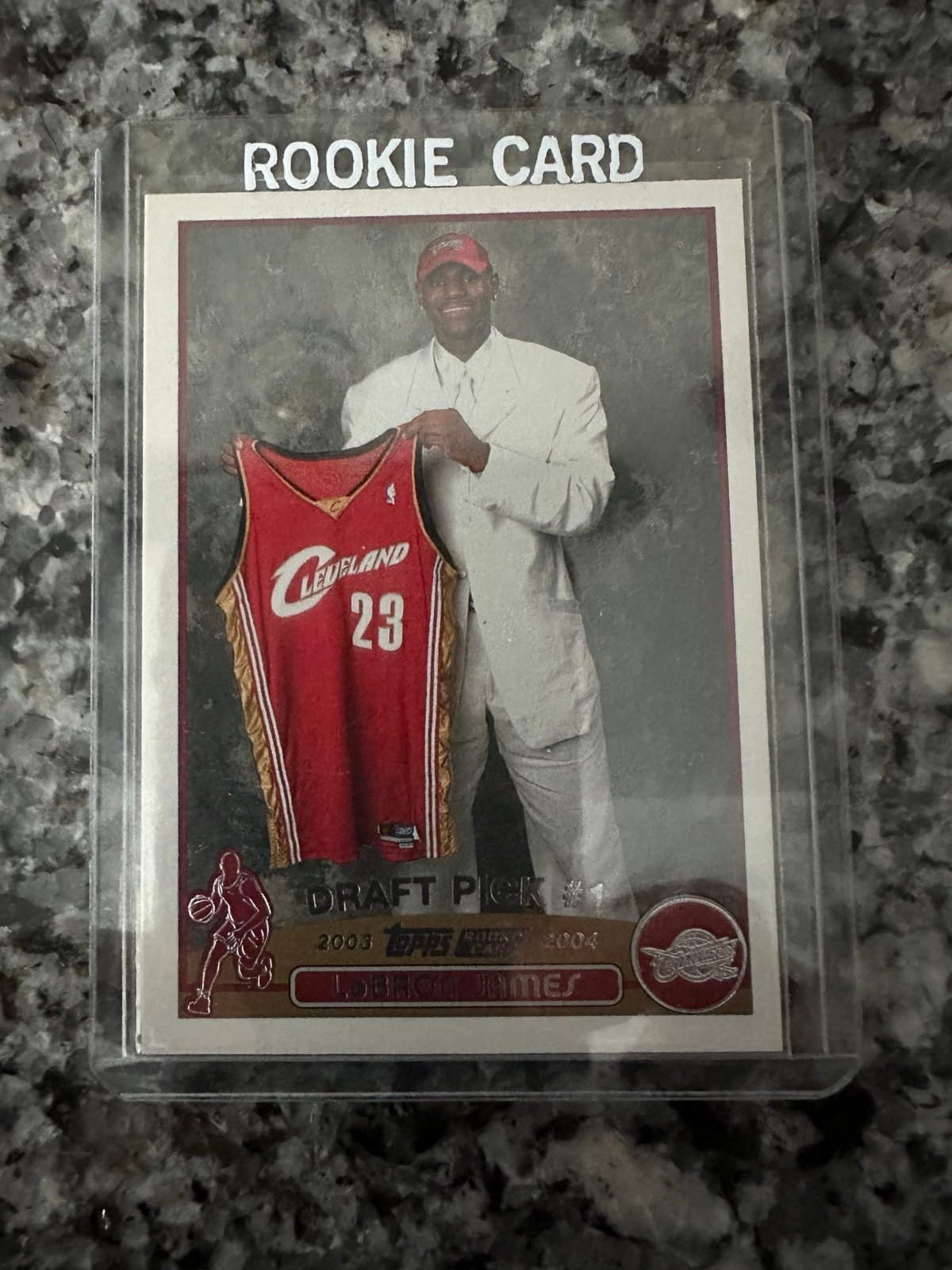 Lebron James Topps Draft pick #1 rookie card .