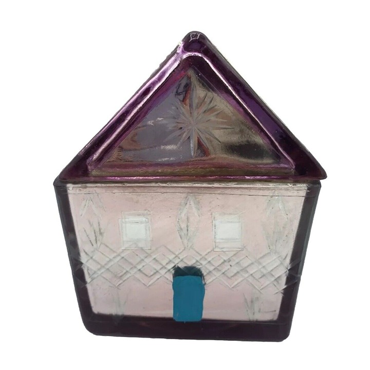 Anthropologie Snowflake House Evergreen & Embers Fragranced Cut Glass Candle