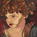 Vintage French Young Boy Needlepoint Cross Stitch Framed Large Wall Art