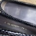 Stuart Weitzman Snake Embossed Patent Leather Moccasin Toe Loafers 7.5 Black