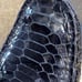 Stuart Weitzman Snake Embossed Patent Leather Moccasin Toe Loafers 7.5 Black