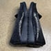 Stuart Weitzman Snake Embossed Patent Leather Moccasin Toe Loafers 7.5 Black