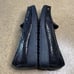 Stuart Weitzman Snake Embossed Patent Leather Moccasin Toe Loafers 7.5 Black
