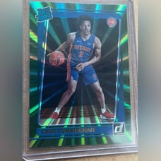 Cade Cunningham 2021-22 Donruss Rated Rookie Green Holo Laser RC #211