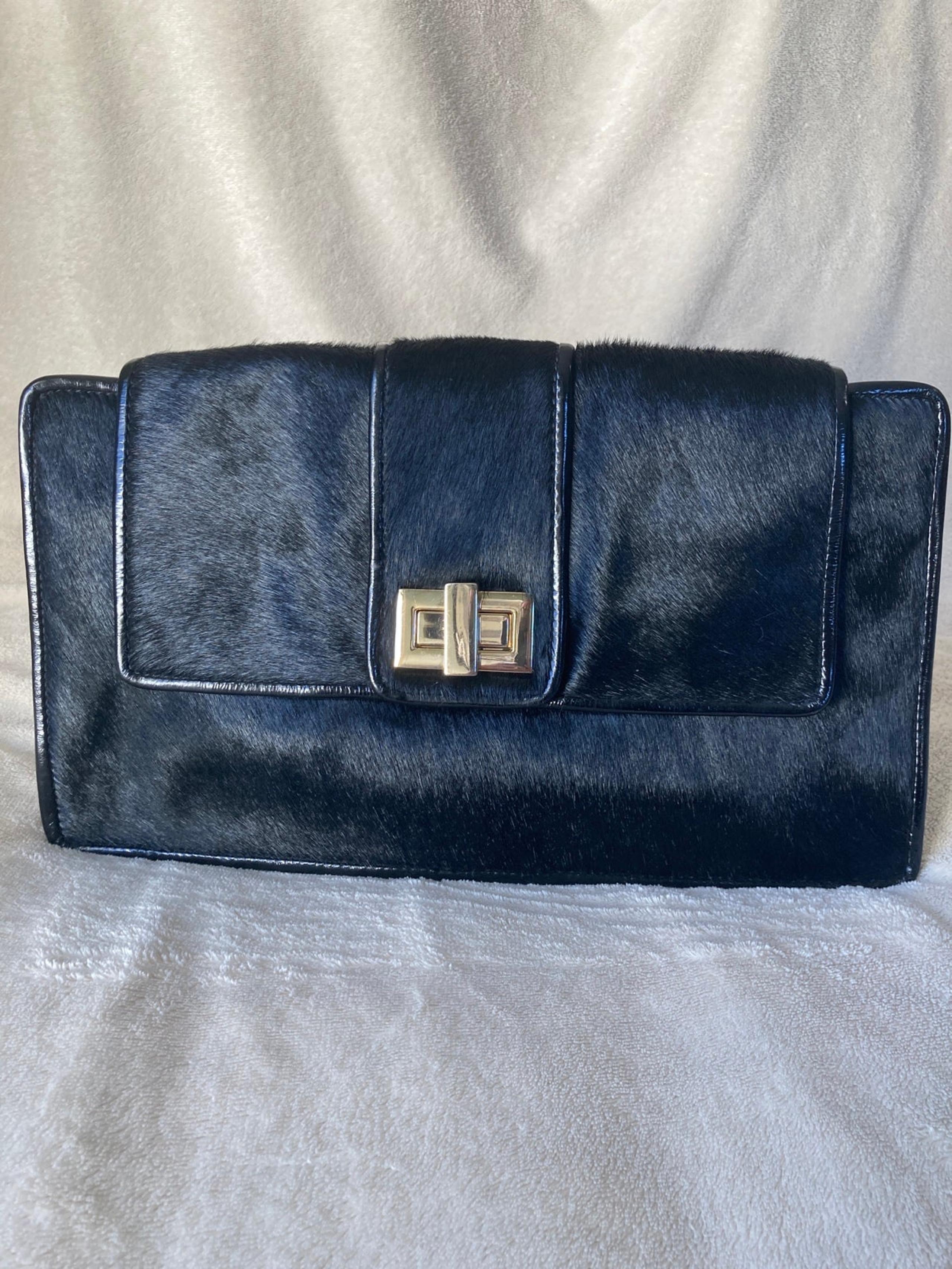 Kooba black cowhide clutch/handbag