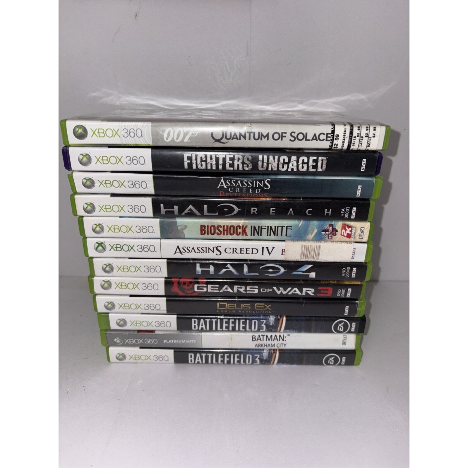 Xbox 360 Games Lot Of 12 TESTED WORKING Halo Battlefield Batman Assassins Creed