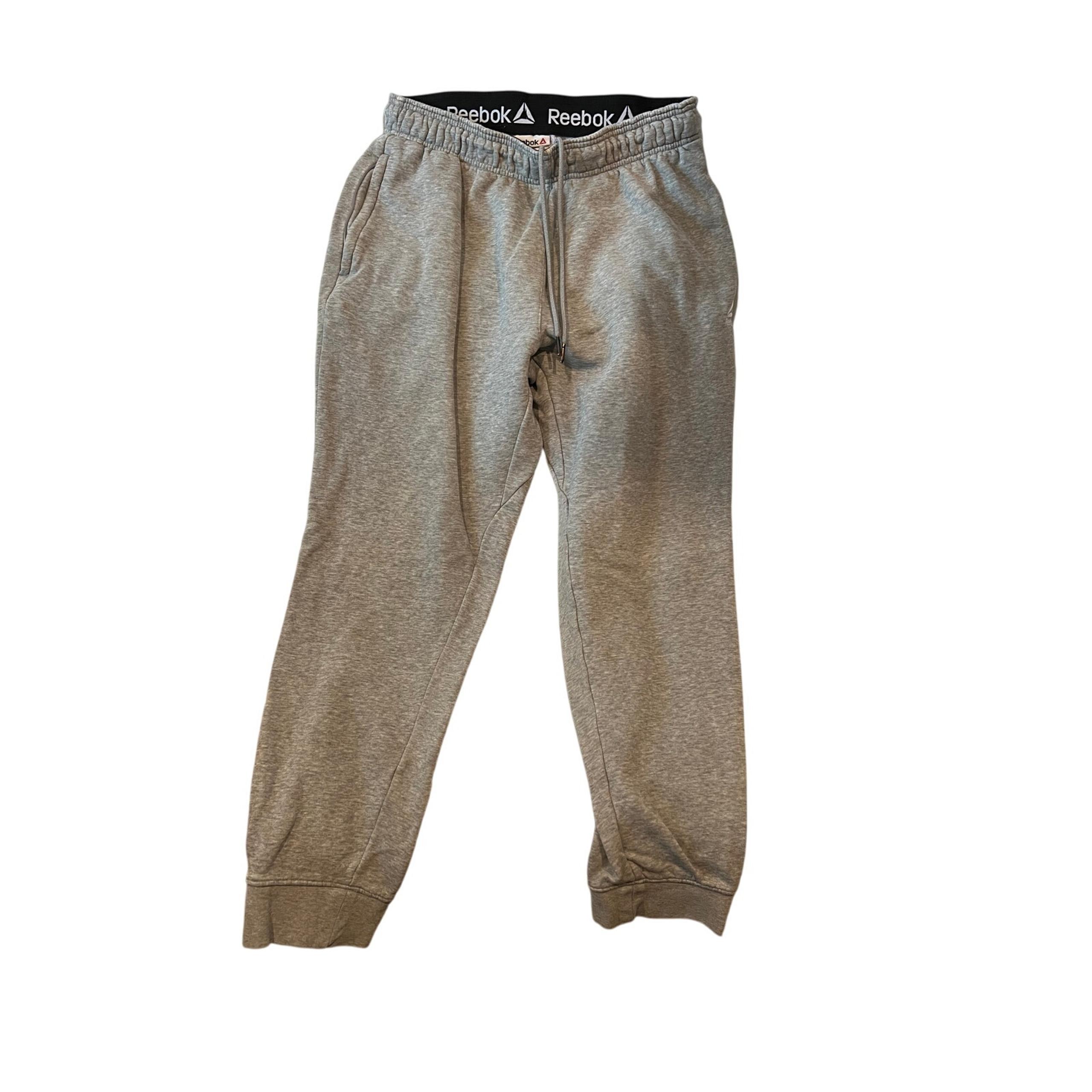 Reebok Gray Cuffed Sweatpants Joggers Mens L