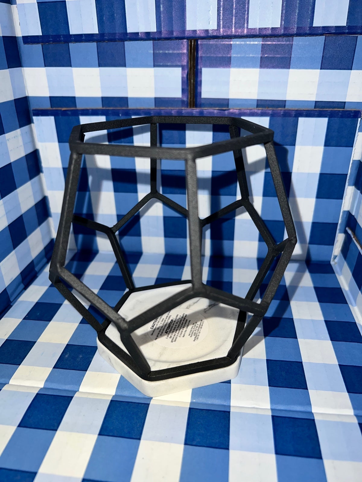 Bath & Body Works Black Hexagon Single Wick Candle Holder