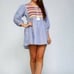 VELZERA BOHO-INSPIRED EMBROIDERED DRESS/TUNIC NWT BLUE SZ.M