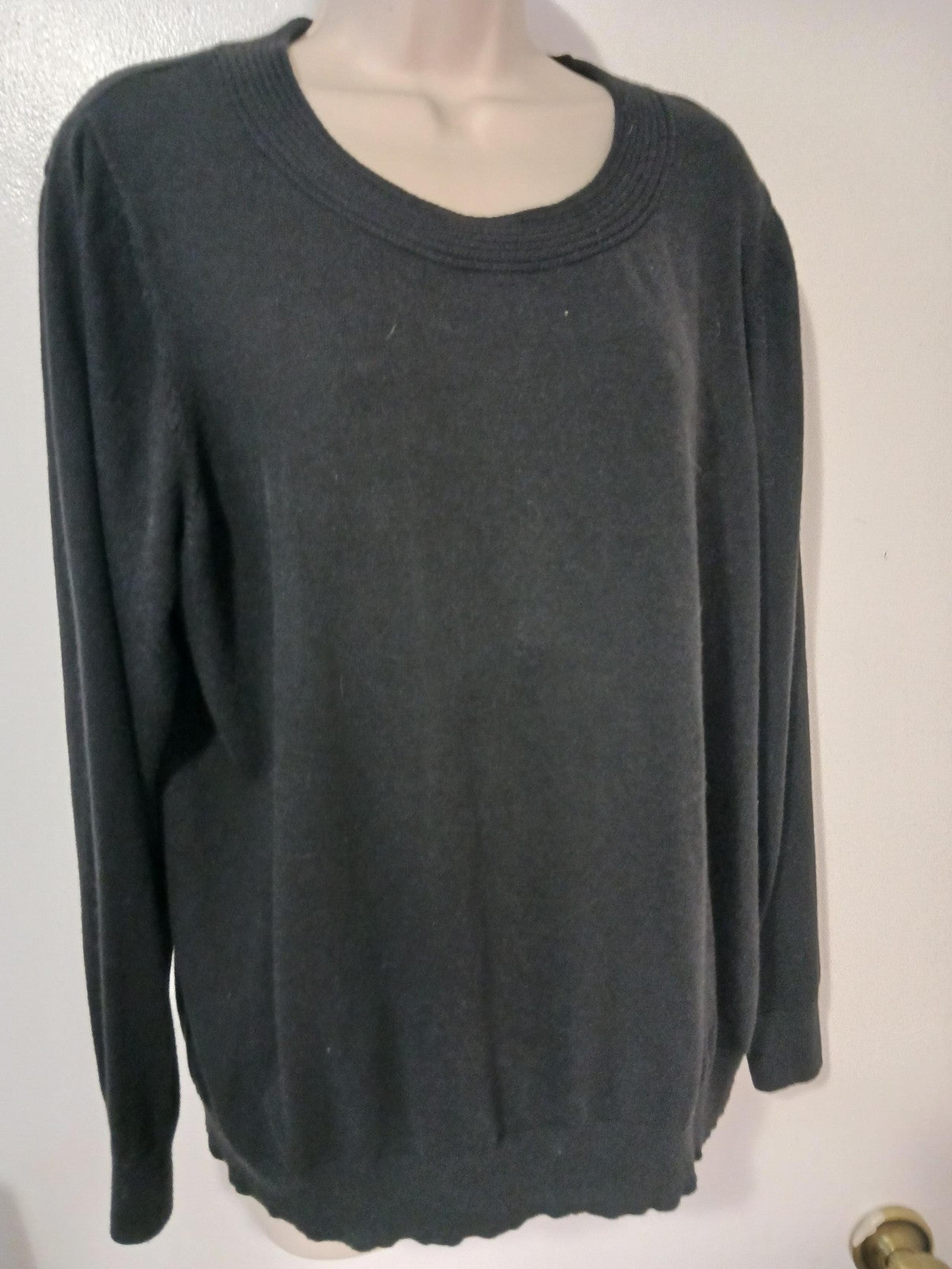Women's Worthington long sleeve pullover sweater size 2x, color black