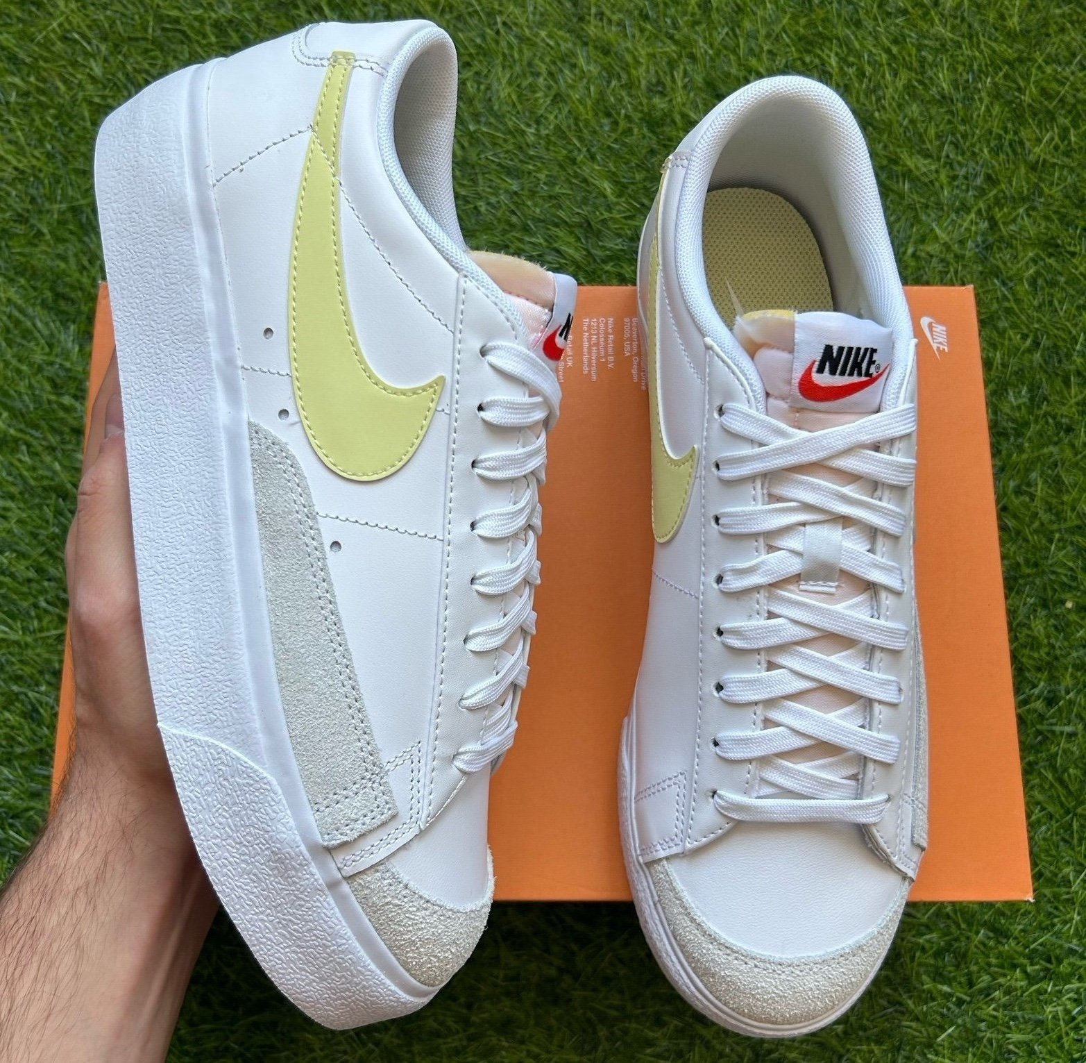 NEW Nike Blazer Low Platform White Lime Women’s Size 9