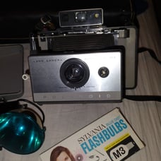 Vtg Polaroid Automatic 103 Land Camera w/ Flash & Accessories Hard Travel Case