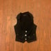 Tripp NYC Black waistcoat vest with silver skull buttons in size Large