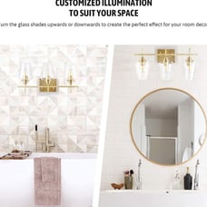 VONLUCE Bathroom Vanity Light, 3 Light Bathroom Light Fixture Over Mirror