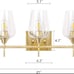 VONLUCE Bathroom Vanity Light, 3 Light Bathroom Light Fixture Over Mirror