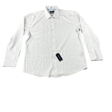 Nautica Men's White Long Sleeve Dress Shirt Size 16/16.5 NWT