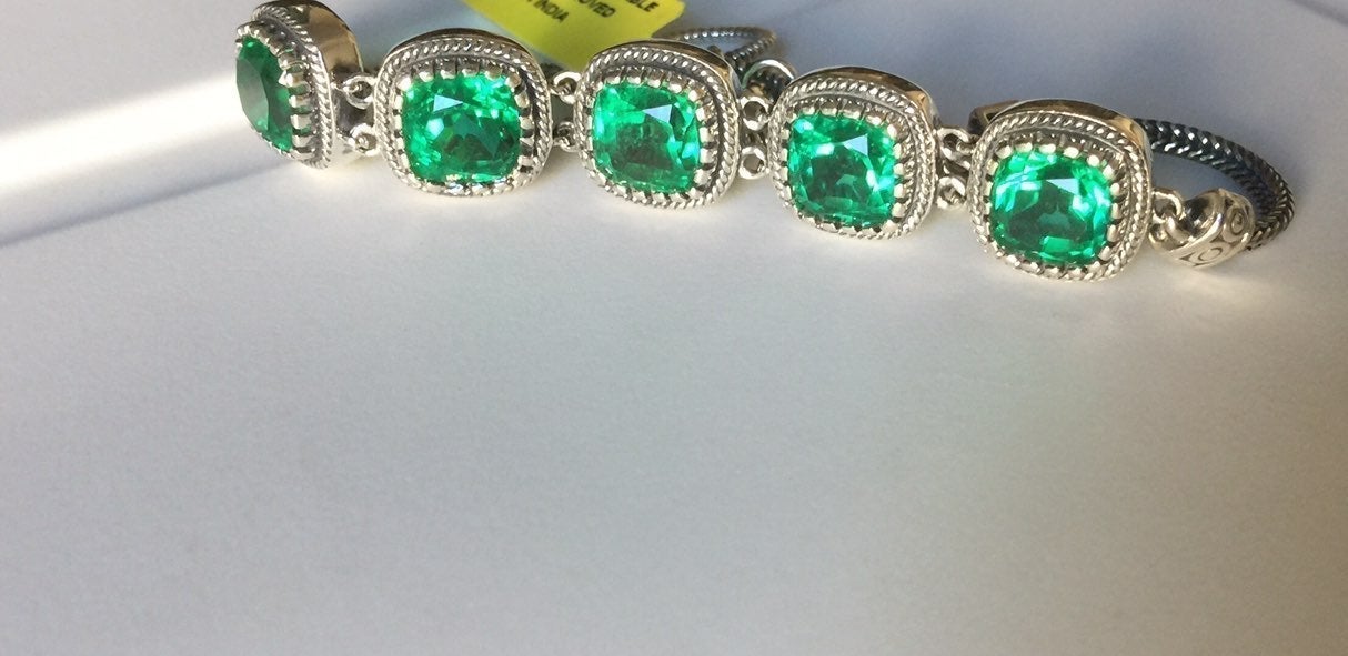125 new on sale Emeraldine Silver Brace