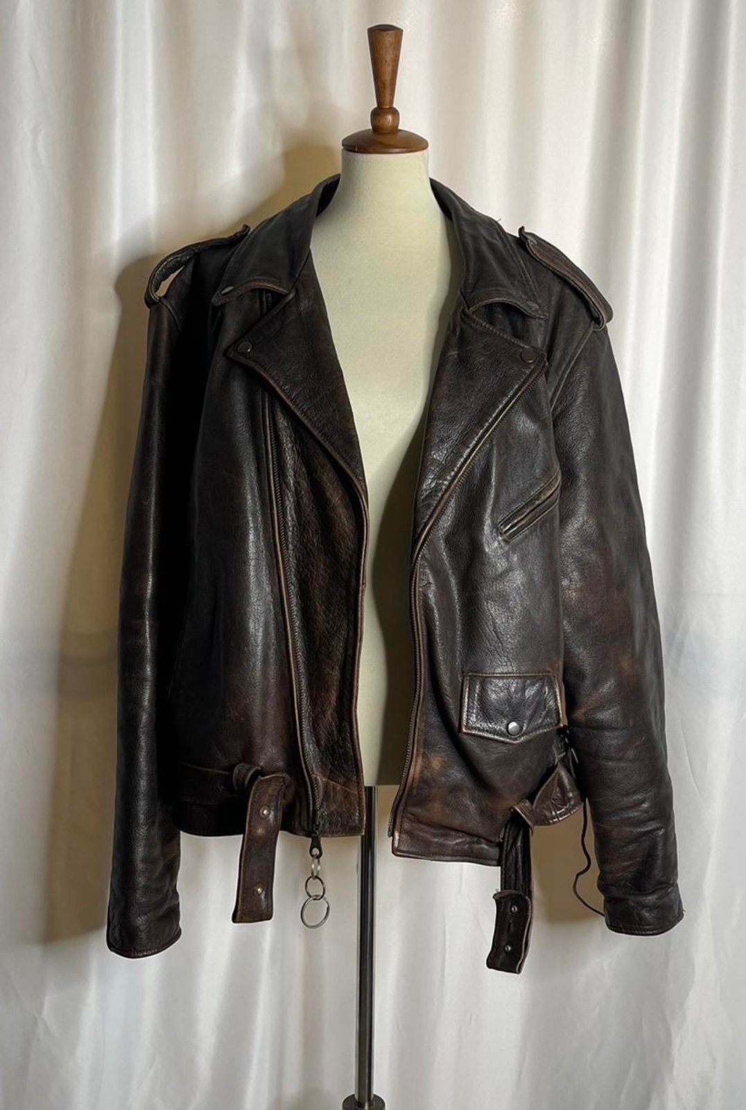 Vintage Leather Biker Jacket