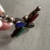 VINTAGE MEXICO MODERNIST PENDANT LARGE SIGNED SILVER CROSS DROP GEMSTONES