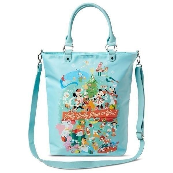 Disney Classics Christmas / Holiday Tote Bag With 2 Padded Handles 2023 NWT Blue