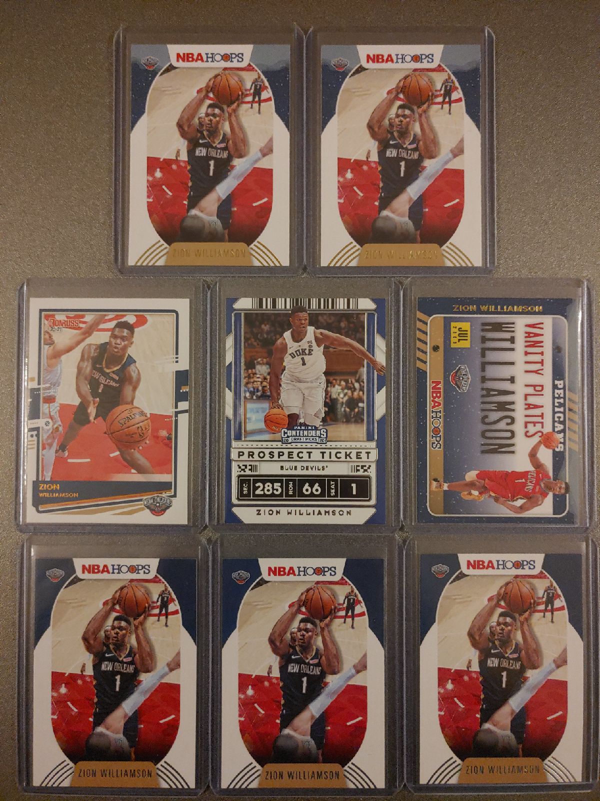 Zion williamson lot of 8