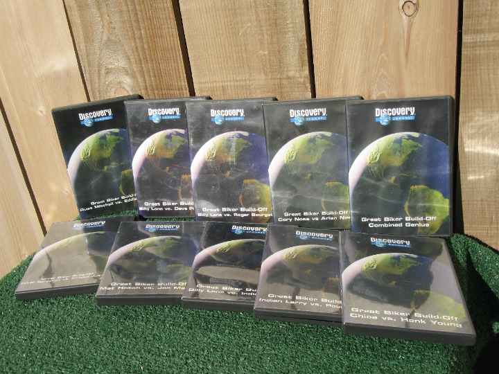 Lot of 10 Discovery Channel Great Biker Build Off DVD Motorcycle Collection